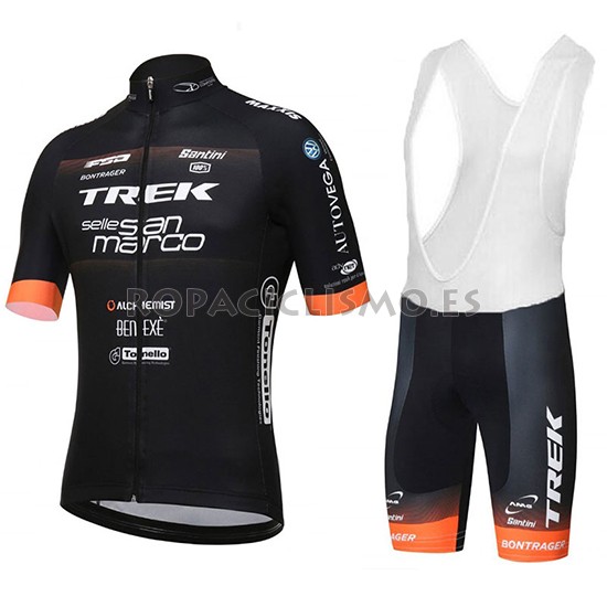 2018 Maillot Trek Selle San Marco Tirantes Mangas Cortas Negro